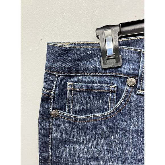 Nine West Vintage America Jeans Womens 8 Boho Crop Mid Rise Denim Medium Wash - Picture 4 of 8